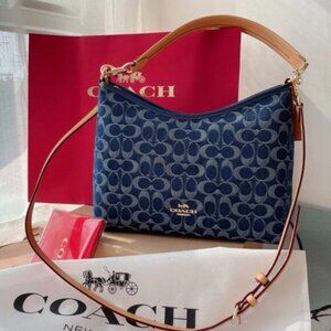Coach Laurel Shoulder Bag In Signature Denim CY702